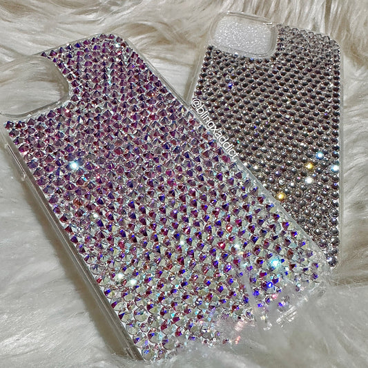 Custom Swarovski Crystal Bling Phone Case: Luxe Sparkle Cover for iPhone, Samsung, Google Pixel and Other Phone Models