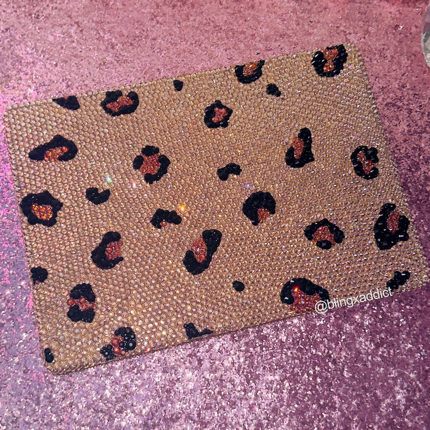 Crystal My Spots Custom Bedazzled Leopard MacBook Case: Luxury Rhinestone Bling Laptop Shell