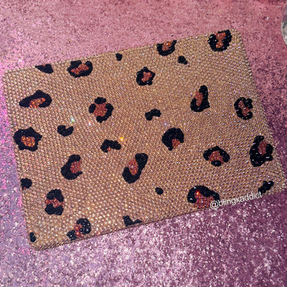 Crystal My Spots Custom Bedazzled Leopard MacBook Case: Luxury Rhinestone Bling Laptop Shell