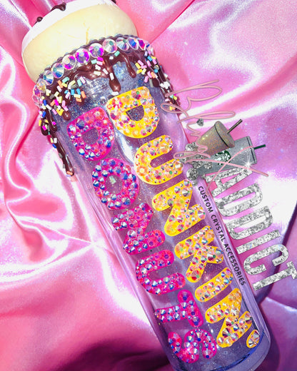 Donut Glitter Globe Tumbler: Sparkly Floating Glitter Cup