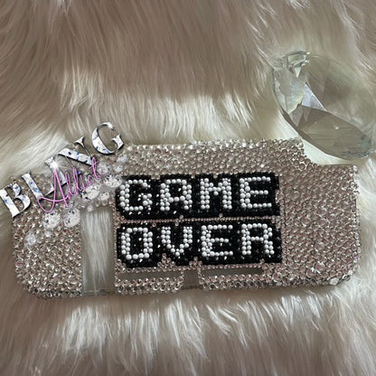 Game Over Crystal Nintendo Switch Case: Bedazzled Protective Cover