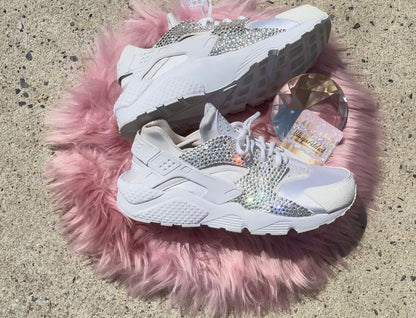 Bedazzled Swarovski Women’s Nike Air Huarache Crystal Bling Sneakers