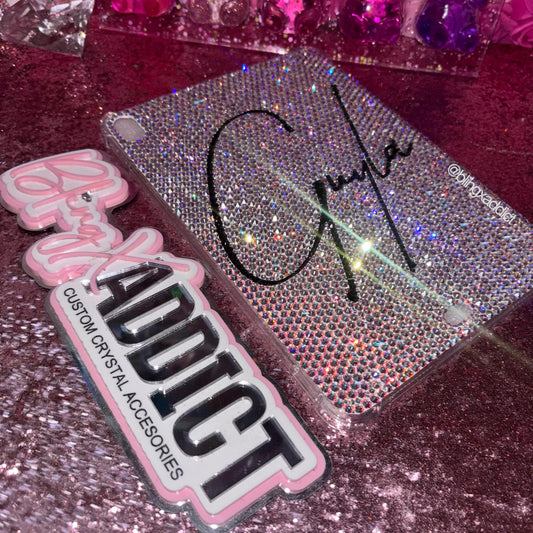Custom SWAROVSKI Crystal Bling iPad Protective Case for Gifts, Birthdays, Anniversaries, Office