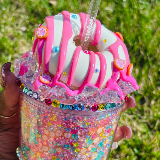 Donut Worry, Be Sparkly – Blinged Out Starbucks Cup Filled with Crystals & Sweet Sprinkle Style - Bling Addict