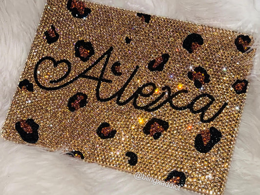 Crystal My Spots Custom Bedazzled Leopard MacBook Case: Luxury Rhinestone Bling Laptop Shell