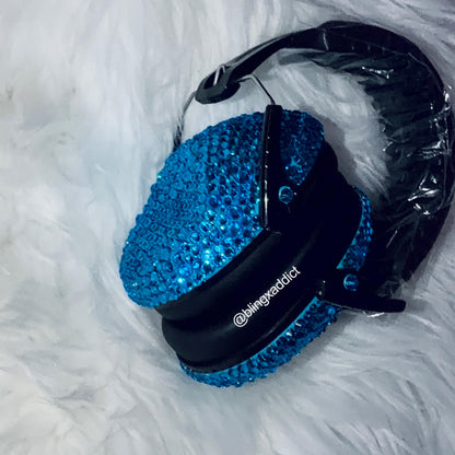 Bedazzled Hearing Protection with Crystals | Bling Earmuffs | Lightweight, Foldable, NRR 20dB