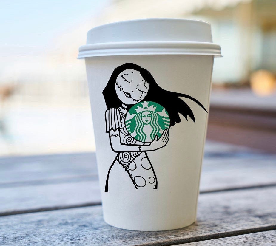 Halloween Snow Globe Starbucks Tumbler: Customized Glitter Cold Cup