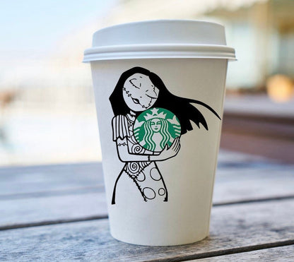 Halloween Snow Globe Starbucks Tumbler: Customized Glitter Cold Cup