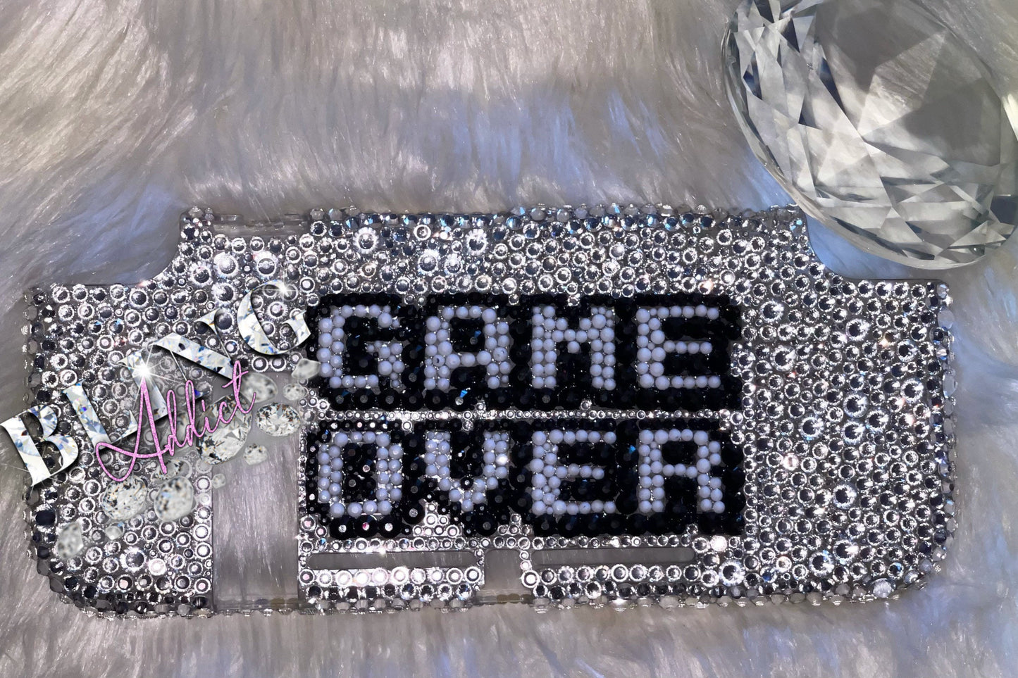 Game Over Crystal Nintendo Switch Case: Bedazzled Protective Cover