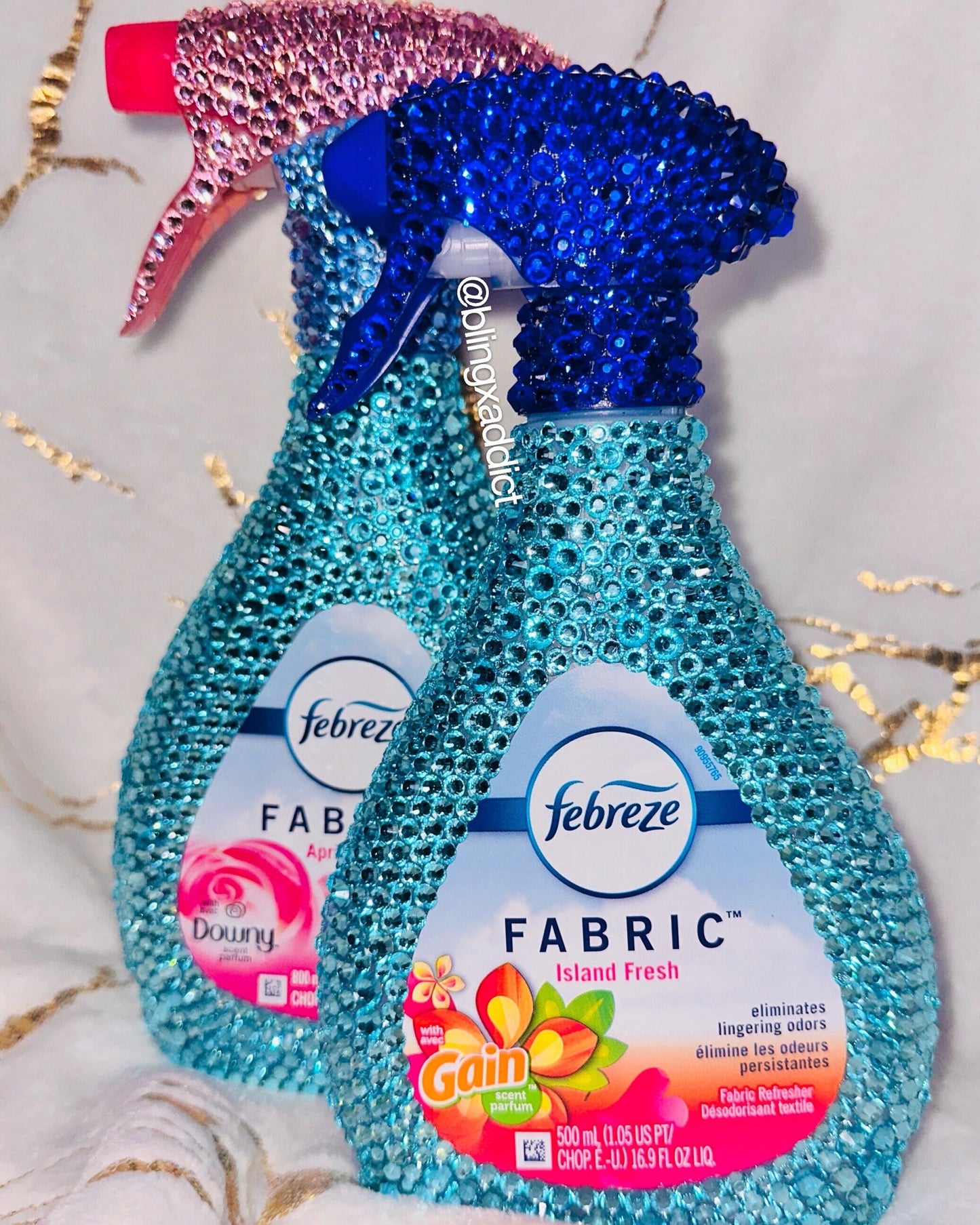 Blinged Febreze Fabric Spray: Crystal Rhinestone Glam Decor