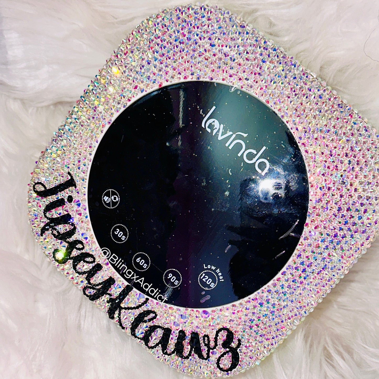 Custom Crystal Wireless Square Bling Nail UV/LED Dryer Lamp
