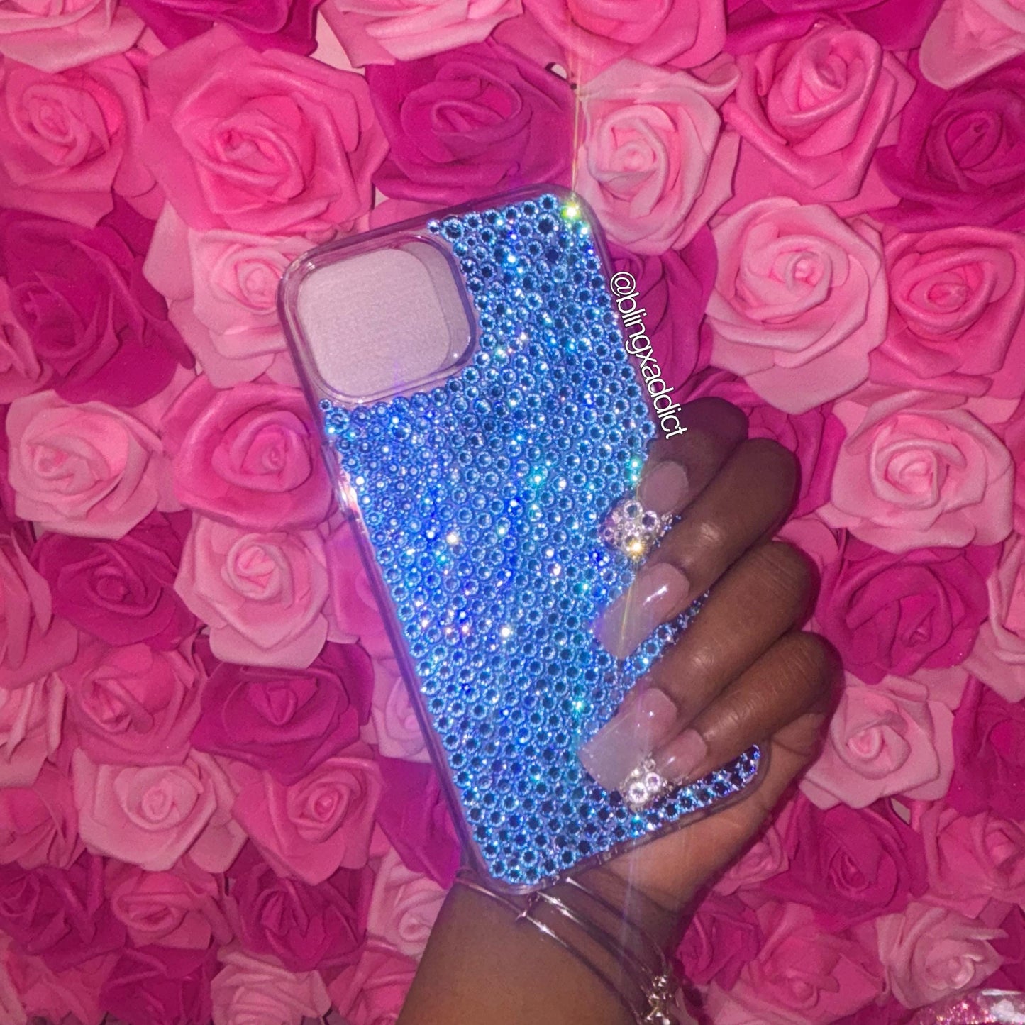 Custom Swarovski Crystal Bling Phone Case: Luxe Sparkle Cover for iPhone, Samsung, Google Pixel and Other Phone Models