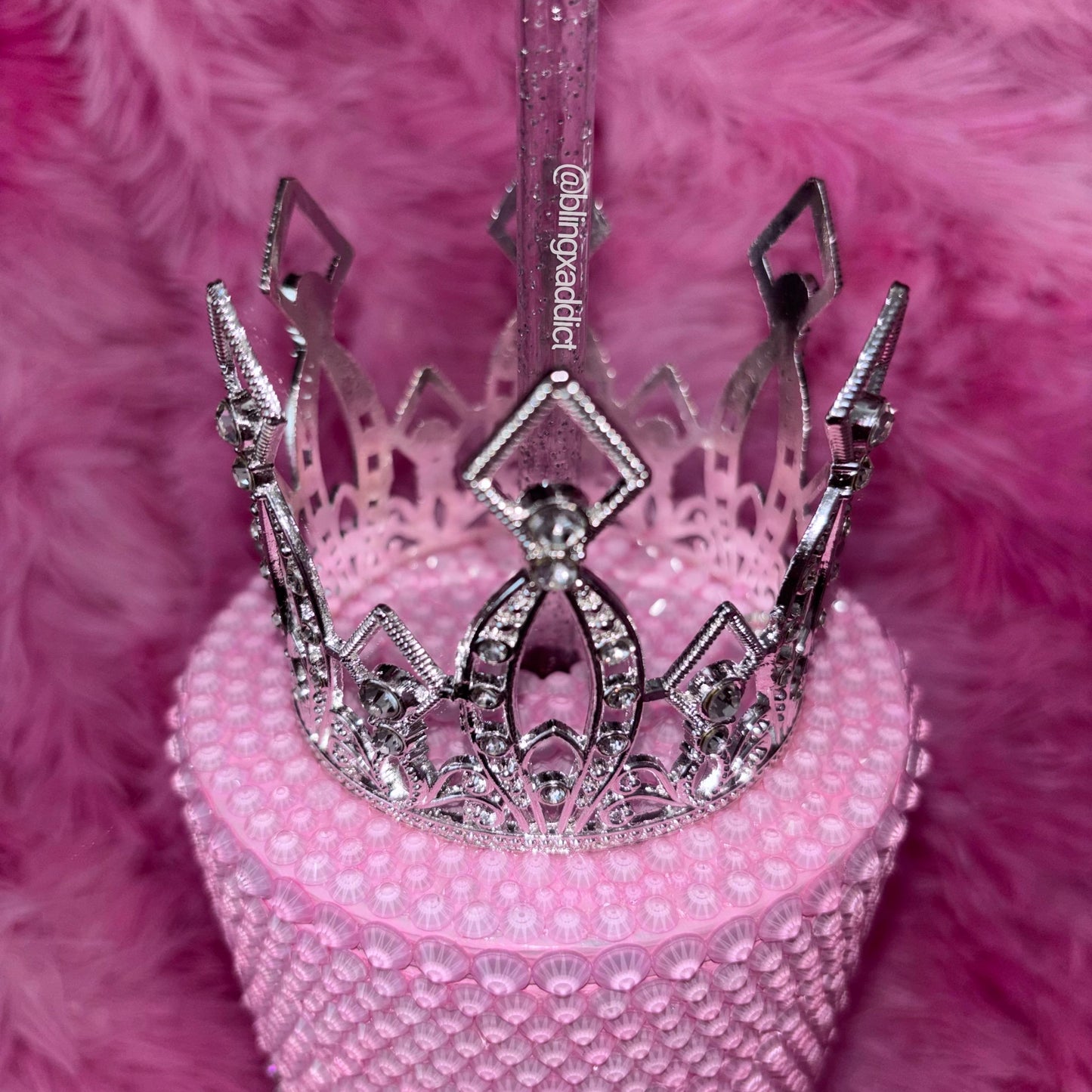 Bling "Boss Babe" Tumbler: Neon Pastel Rhinestone Cup with Crown