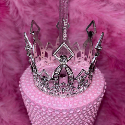 Bling "Boss Babe" Tumbler: Neon Pastel Rhinestone Cup with Crown