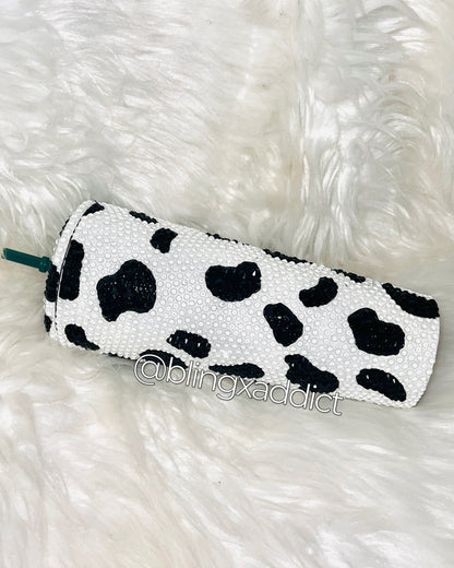 Need Some Milk? Custom Cow Print Crystal Starbucks Tumbler Cup with Straw