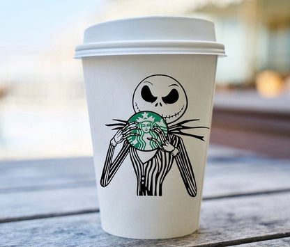 Halloween Snow Globe Starbucks Tumbler: Customized Glitter Cold Cup