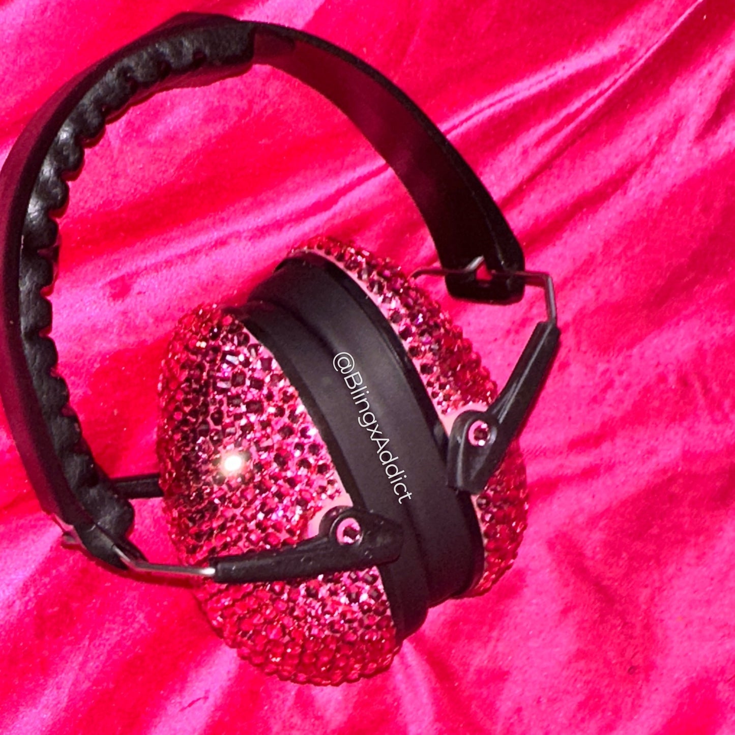 Bedazzled Hearing Protection with Crystals | Bling Earmuffs | Lightweight, Foldable, NRR 20dB