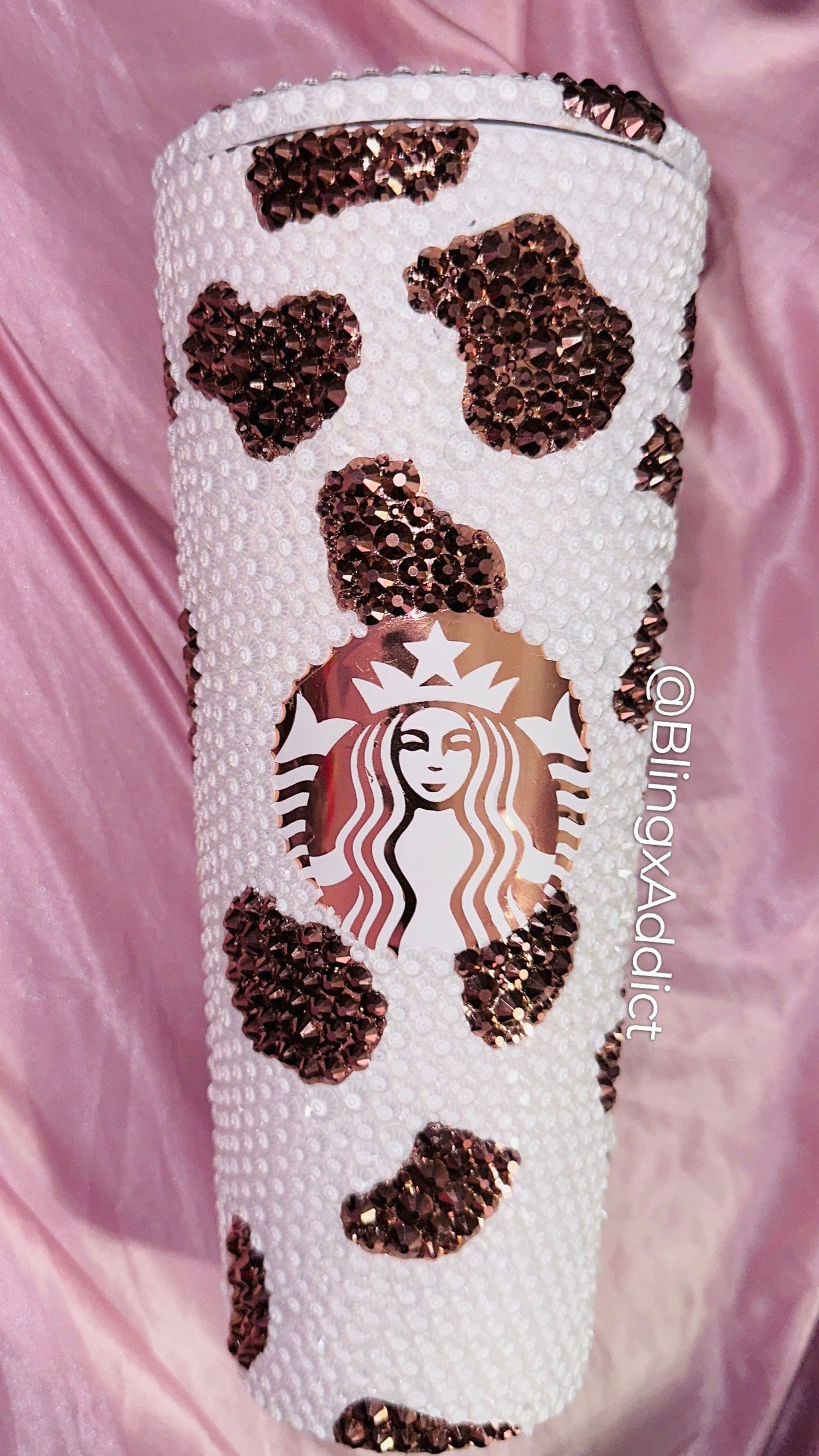 Need Some Milk? Custom Cow Print Crystal Starbucks Tumbler Cup with Straw