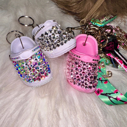 Crystal Bling Custom Rhinestone Croc Keychain