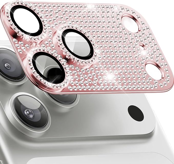 Luxury Crystal Camera Lens Protector for iPhone 17 Pro & 17 Pro Max | Rhinestone Camera Lens Cover | Sparkly Lens Guard | Bling Phone Accessory