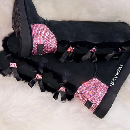 Swarovski Crystal Bling Custom UGG Bailey Bow Boots| Choose UGG Boot Version: Mini, Short, or Tall