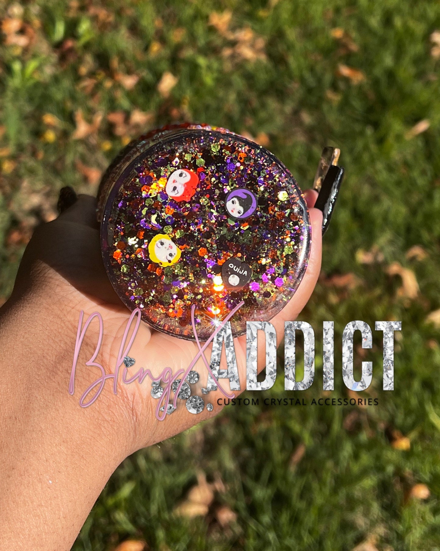 Hocus Pocus CRYSTAL Bling Snowglobe Glitter Tumbler