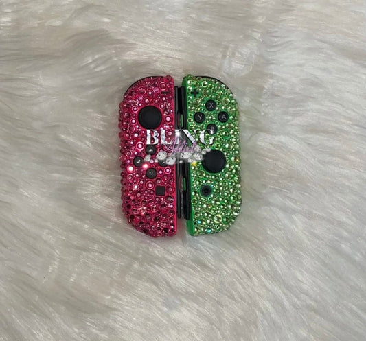 Crystal Nintendo Switch Beddazled Custom Joy-Con Controllers