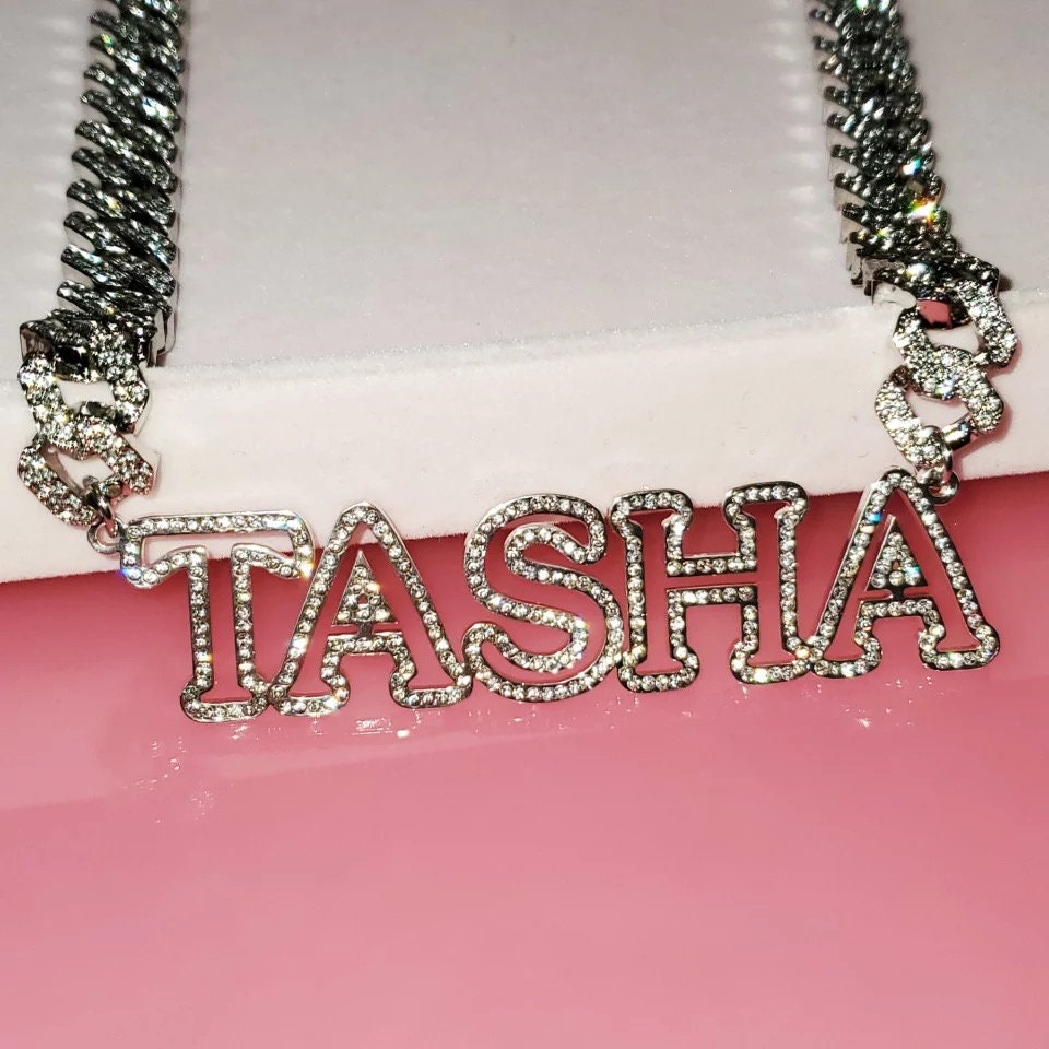 Clear View - Nameplate Custom Cuban Link Chain Necklace