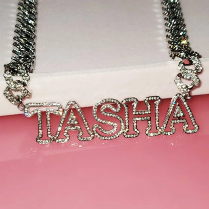 Clear View - Nameplate Custom Cuban Link Chain Necklace