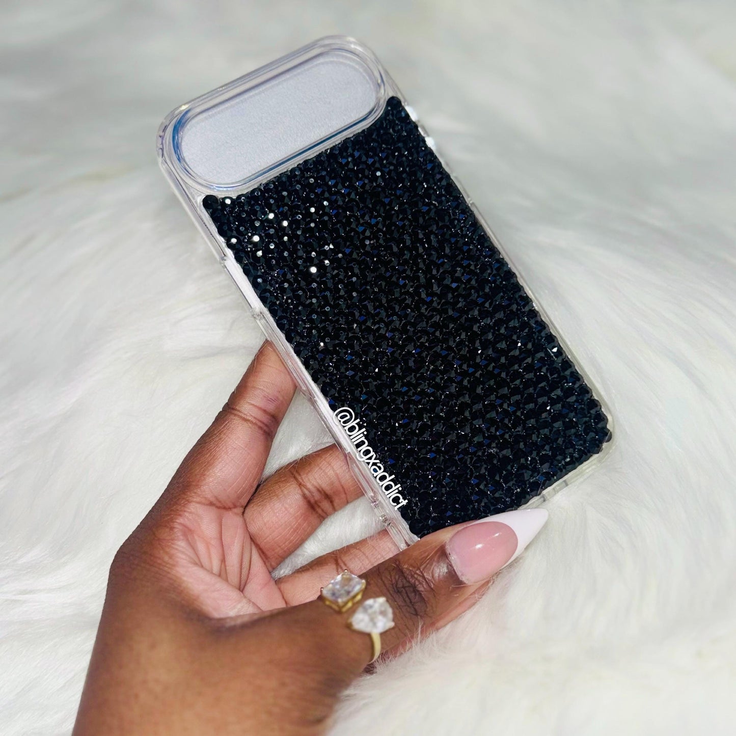 Swarovski Crystal iPhone 17 Air Case: Jet Black Crystal