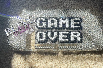 Game Over Crystal Nintendo Switch Case: Bedazzled Protective Cover