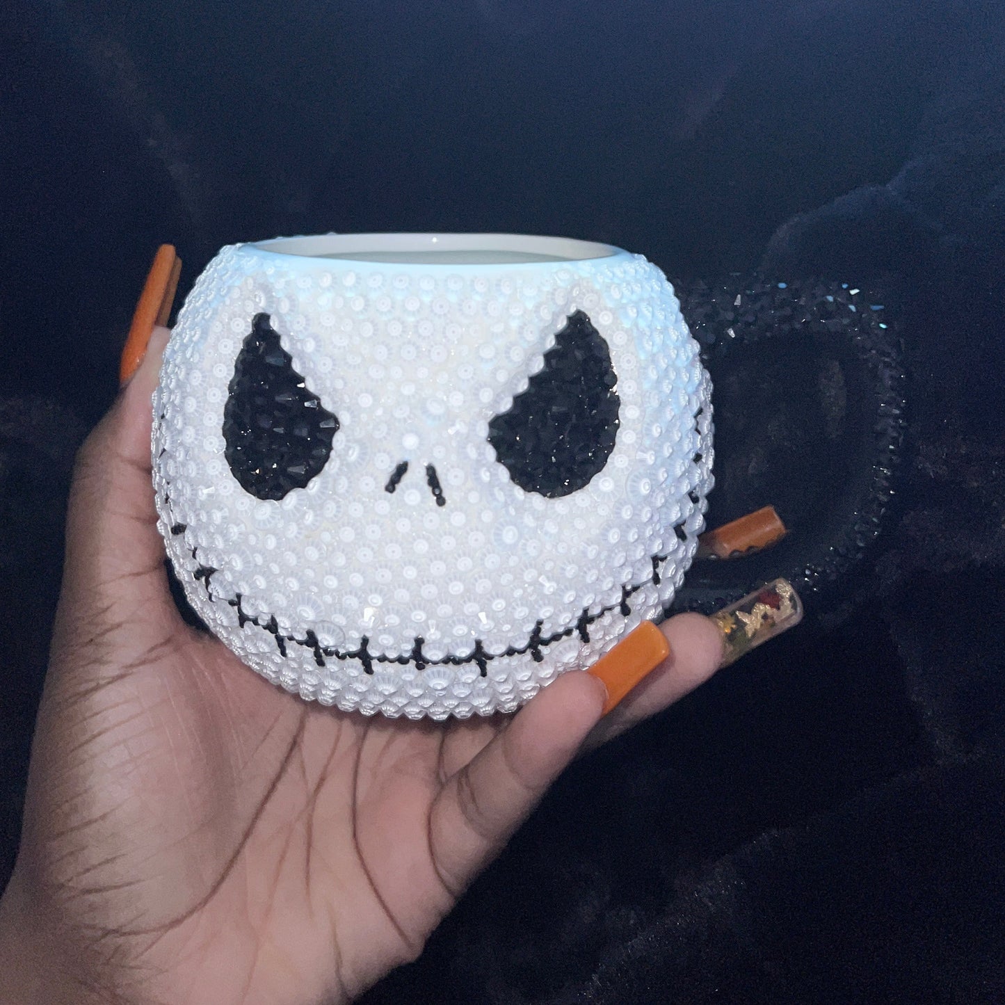 This Is Halloween Crystal Jack Skellington 19oz Ceramic Mug - Bling Addict