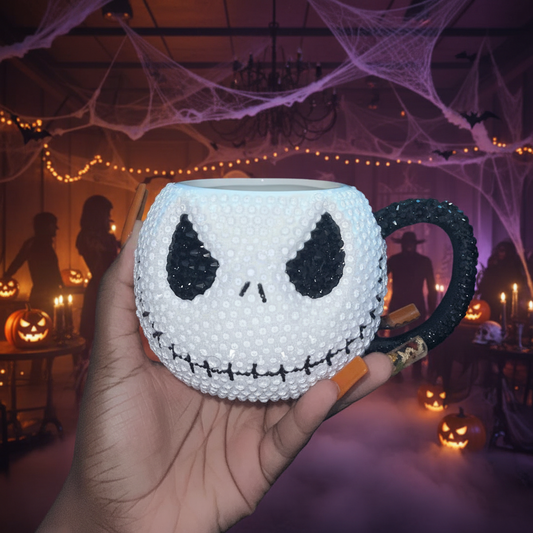 This Is Halloween Crystal Jack Skellington 19oz Ceramic Mug - Bling Addict