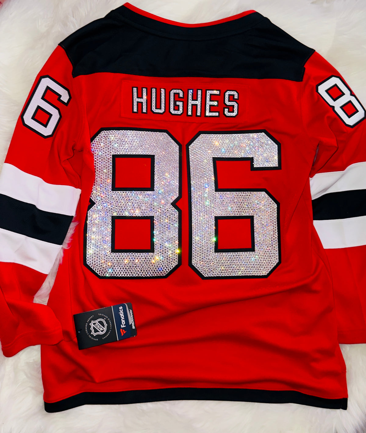 Custom Crystal Bling Sports Jersey | NFL, NBA, NHL & MLB | Swarovski or Glass Rhinestones
