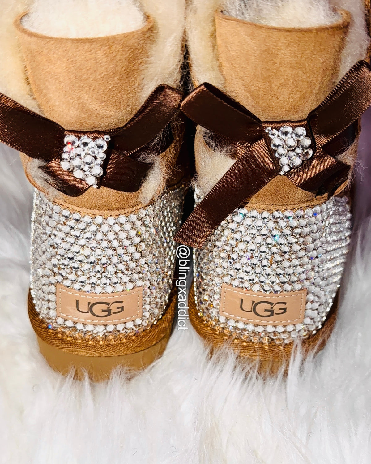 Bedazzled Crystal Bling UGG Mini Boots – Custom Rhinestone Classic Mini & Bailey Bow UGG Boots