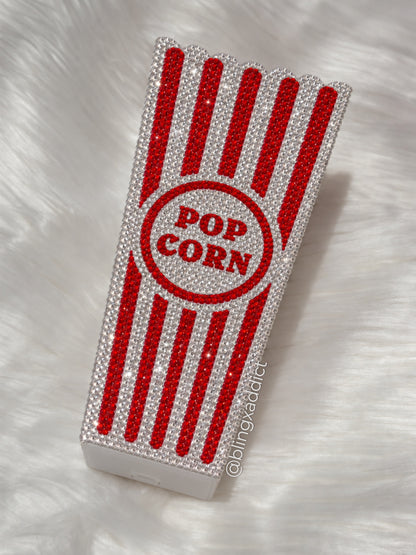 Bling Popcorn Bucket | Rhinestone Popcorn Container | Reusable Movie Night Snack Bowl | Bedazzled Movie Room Decor | Movie Lover Gift