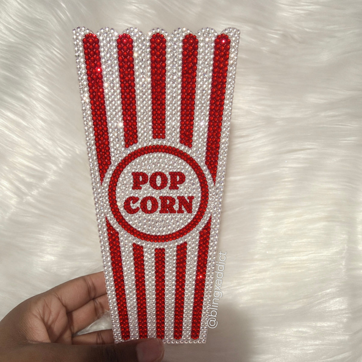 Bling Popcorn Bucket | Rhinestone Popcorn Container | Reusable Movie Night Snack Bowl | Bedazzled Movie Room Decor | Movie Lover Gift