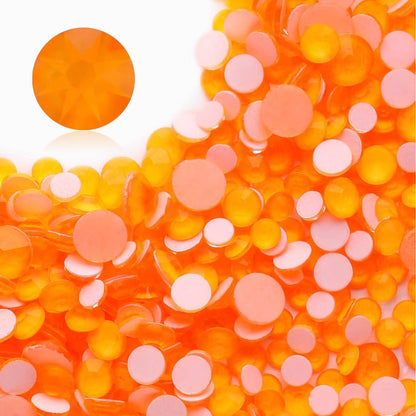 Neon Lt. Orange Hyacinth Glass Rhinestones