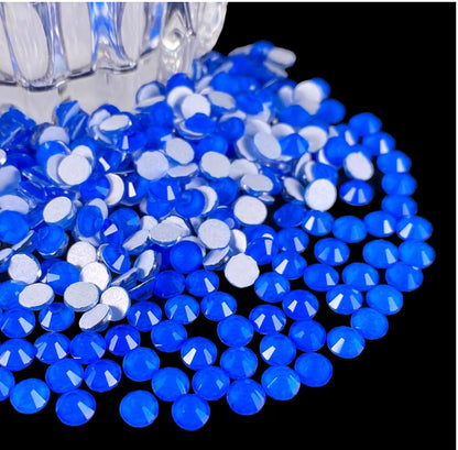 Neon Sapphire Blue Glass Rhinestones
