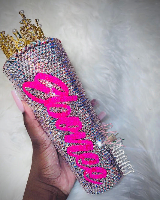 Custom Swarovski Crystal Starbucks Tumbler: 'I'm The Queen' Bling Cup