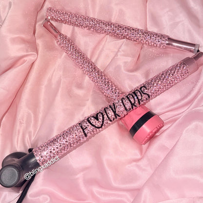 Crystal Bedazzled Foldable Walking Cane | Ergonomic Grip Handle | Supports Up to 350 lbs | Adjustable Height to 6’5” | Custom Name Option