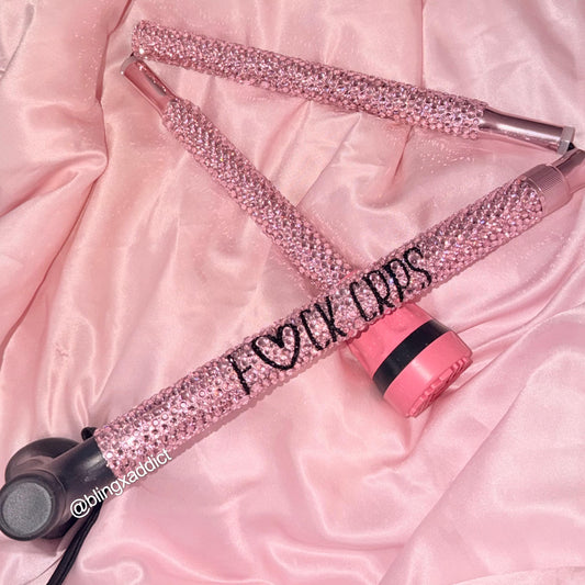 Crystal Bedazzled Foldable Walking Cane | Ergonomic Grip Handle | Supports Up to 350 lbs | Adjustable Height to 6’5” | Custom Name Option