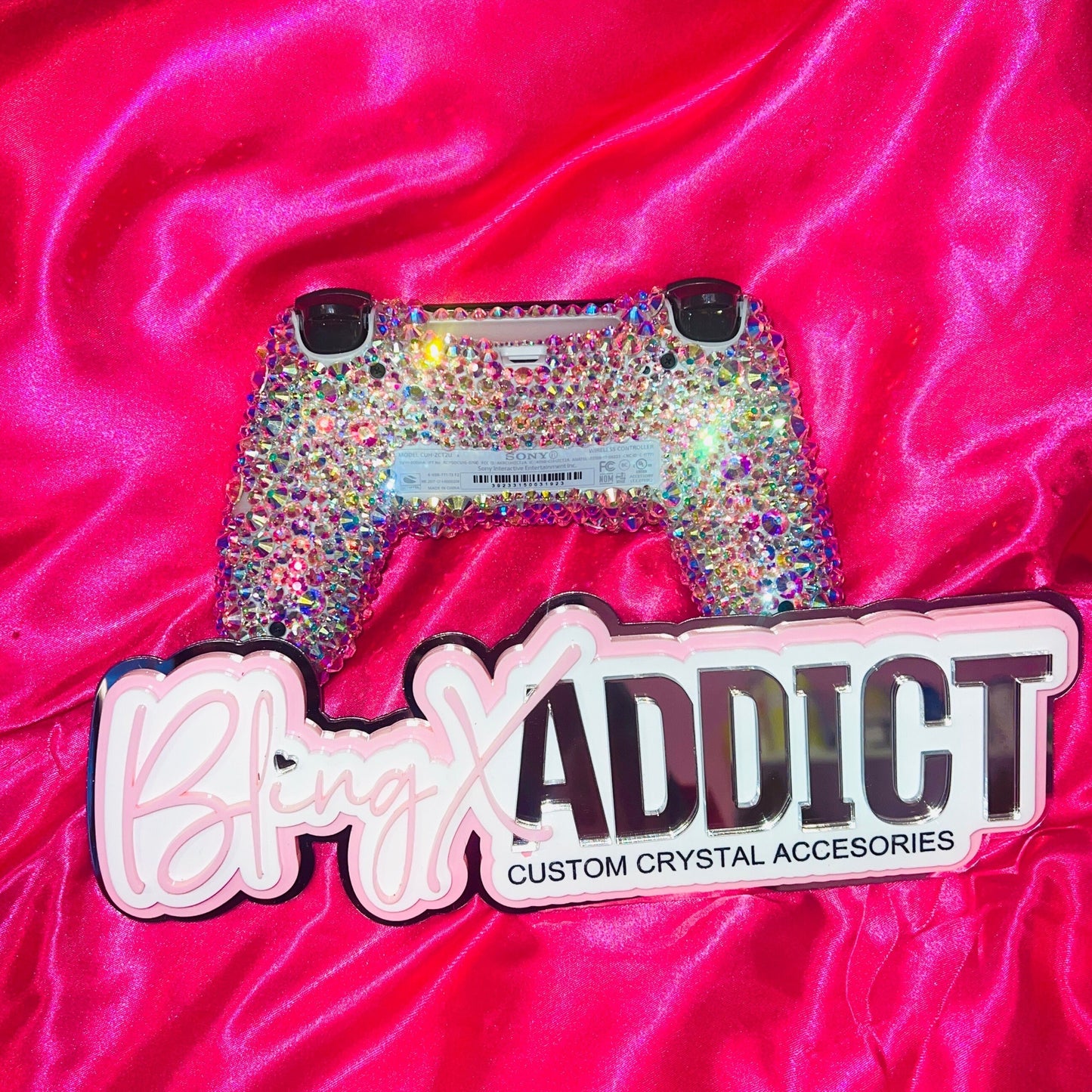 PlayStation Babe Crystal Bling Lips Wireless PS4 or PS5 Controller