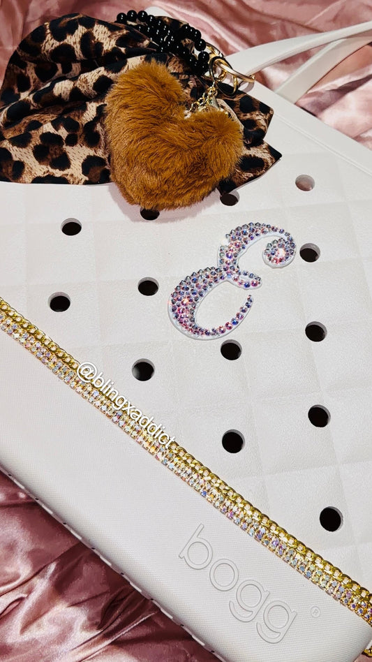 Swarovski Crystal Initial Bogg Bag Charm | Handmade Bling Accessory - Bling Addict