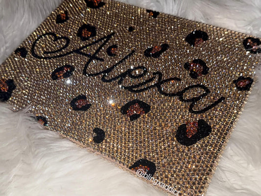 Crystal My Spots Leopard MacBook Case | Custom Rhinestone Bling Laptop Cover.