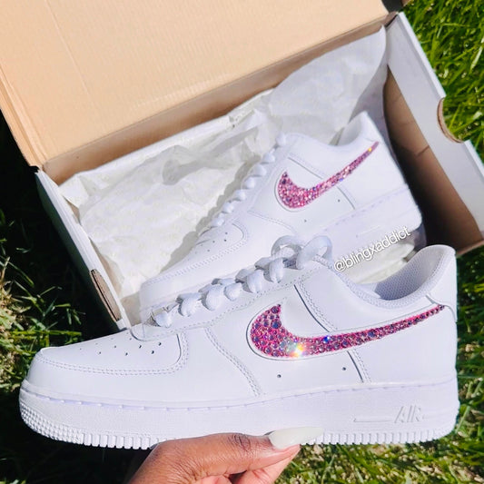 Forever Sparkle | Custom Swarovski® Crystal Nike Air Force 1 Low Sneakers - Bling Addict