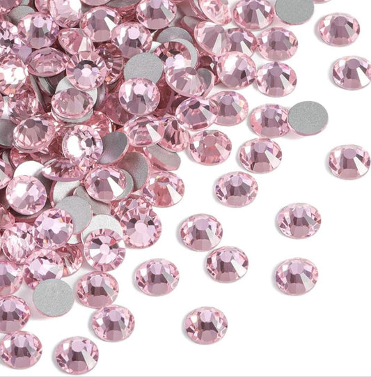 Light Pink Rhinestones | SS6 SS8 SS10 SS12 SS16 SS20 SS30 SS34 SS40 SS50 | Glass Flatback | 1440 288 144 PCS
