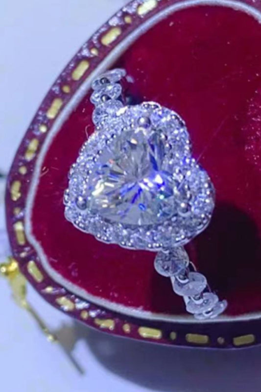 Forever Yours | 1 Carat Moissanite Heart Ring - Bling Addict