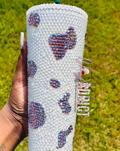 Need Some Milk? Custom Cow Print Crystal Starbucks Tumbler Cup with Straw