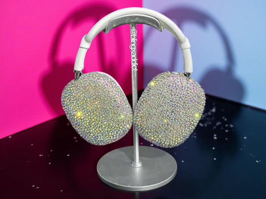 Bedazzled AirPods Max Covers | Swarovski or Glass Crystals | Custom Colors | Name Add-On | Bling Headphones - Bling Addict